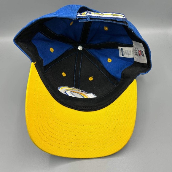 Los Angeles LA Rams Hat Men Blue Yellow NFL Team Apparel Snap Back Cap Cotton - Picture 2 of 8